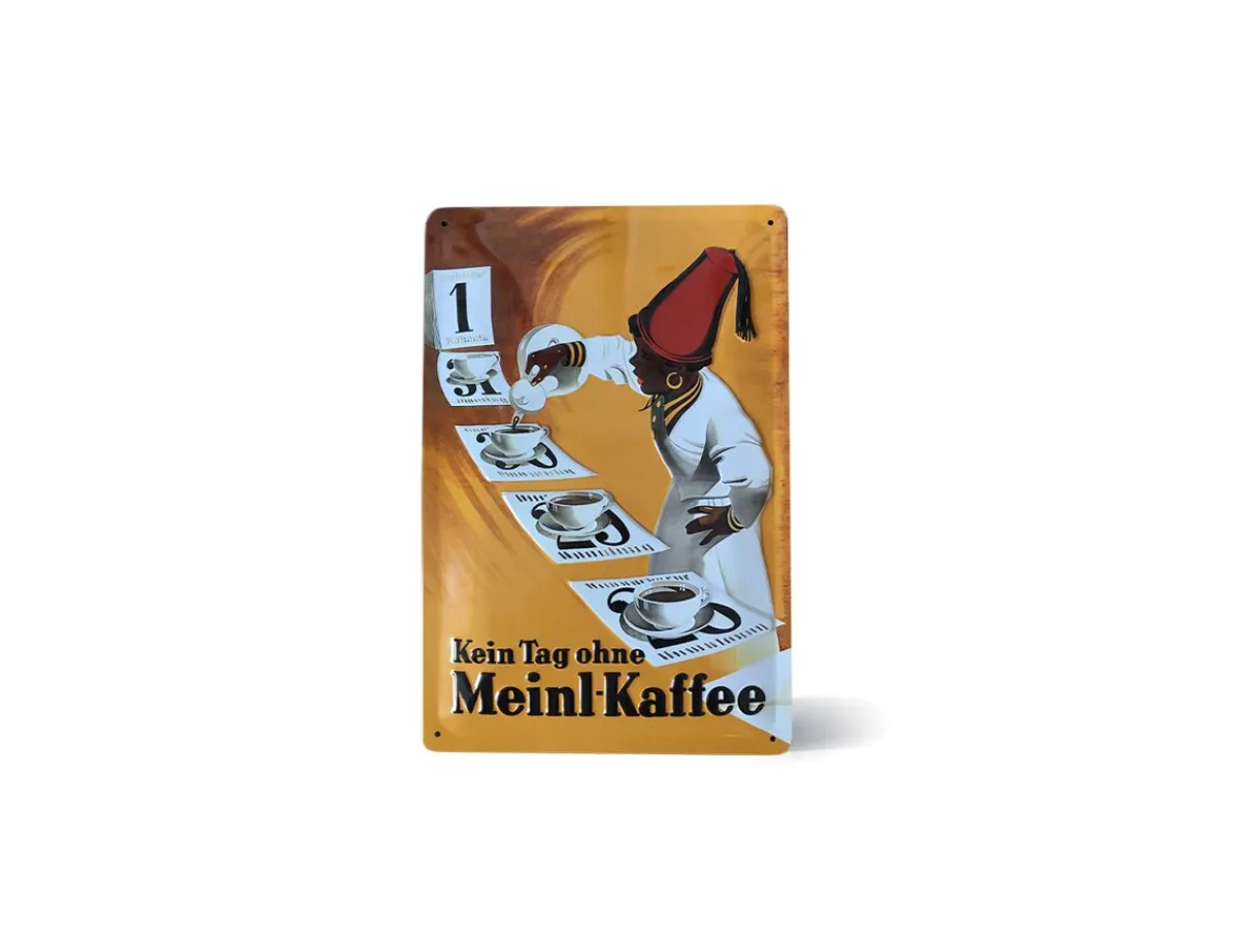 Best Metall Schild - Kein Tag Ohne Meinl Kaffee Retro | Poster