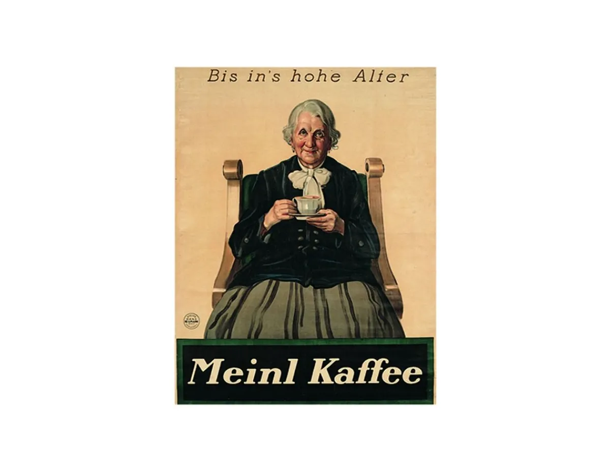 Fashion Meinl Kaffee bis ins hohe Alter Poster Poster